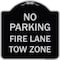Signmission No Parking Fire Lane Tow Zone K-1645 Heavy-Gauge Aluminum Sign, 18" x 18", BS-1818-23733 A-DES-BS-1818-23733 - alternate 1
